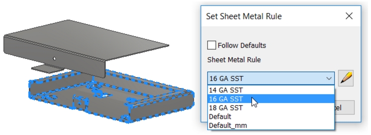 Cập nhật sheet metal
