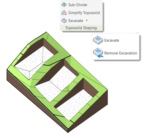 Site design – Excavations on Toposolid