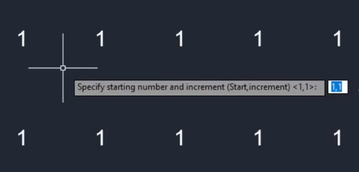 specify starting number trong tcount