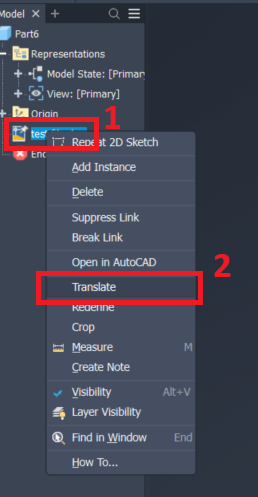 Sử dụng tính năng Translate view đặt lại gốc tọa độ để điều chỉnh chế độ xem phù hợp