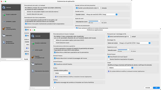 Thay đổi ngôn ngữ trong AutoCAD trên MacOS