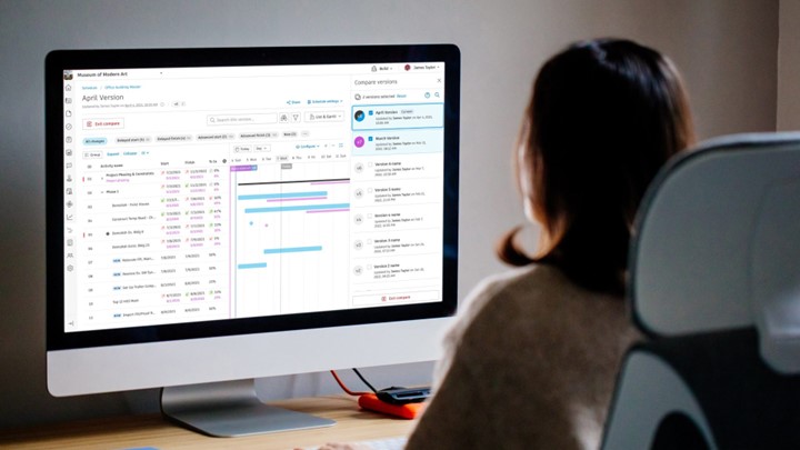 Theo dõi sự thay đổi của bảng tiến độ dự án với Schedule trong Autodesk Build