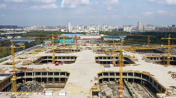 Một bức tranh toàn cảnh về địa điểm xây dựng Nhà máy XLNT Taihe Thượng Hải