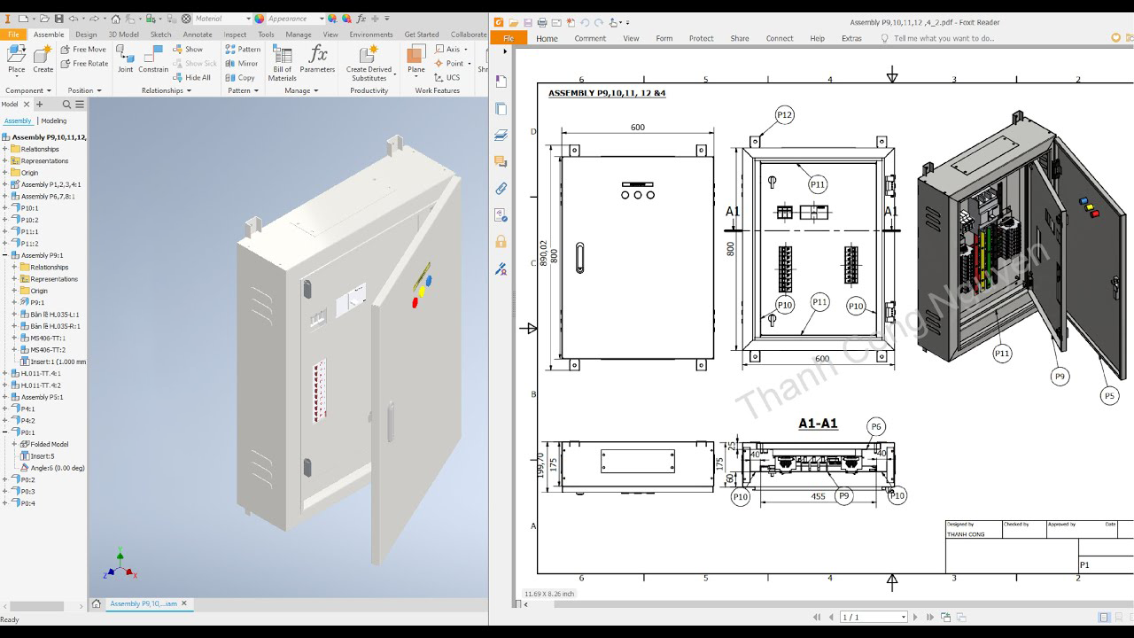 Thiết kế mô hình tủ điện trên Inventor