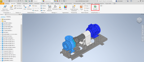 Tính năng Simplify trong môi trường Assembly