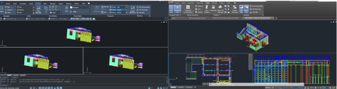 Viewport trên zwcad và autocad