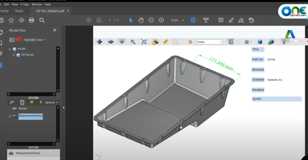Xuất file 3d model sang pdf