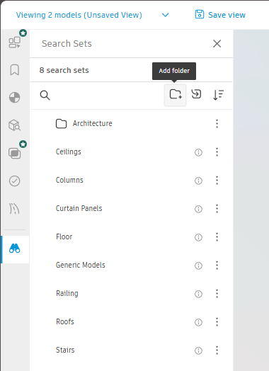 Tổ chức Search Sets theo cấu trúc thư mục.